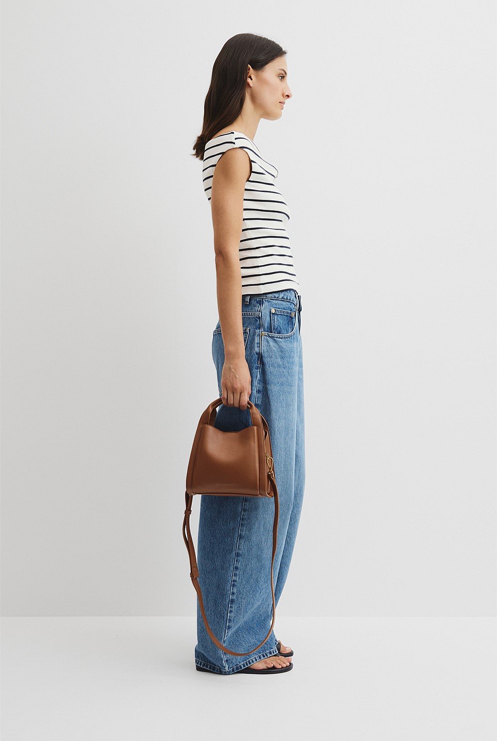 Mini Middle Zip Crossbody Bag