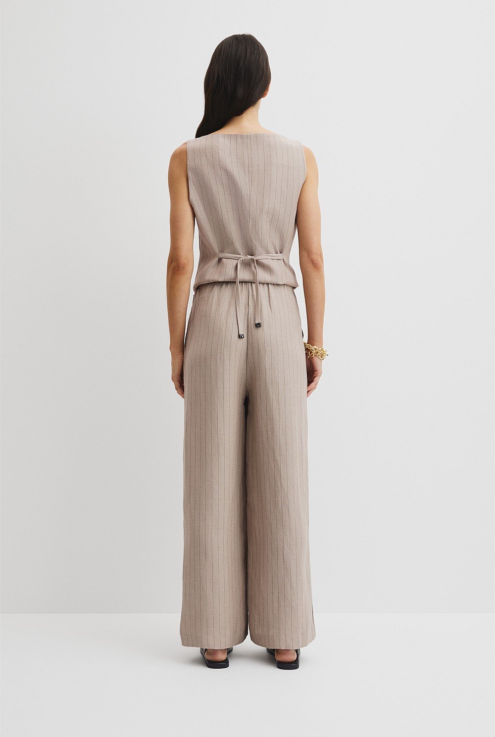 Gathered Stripe Pant