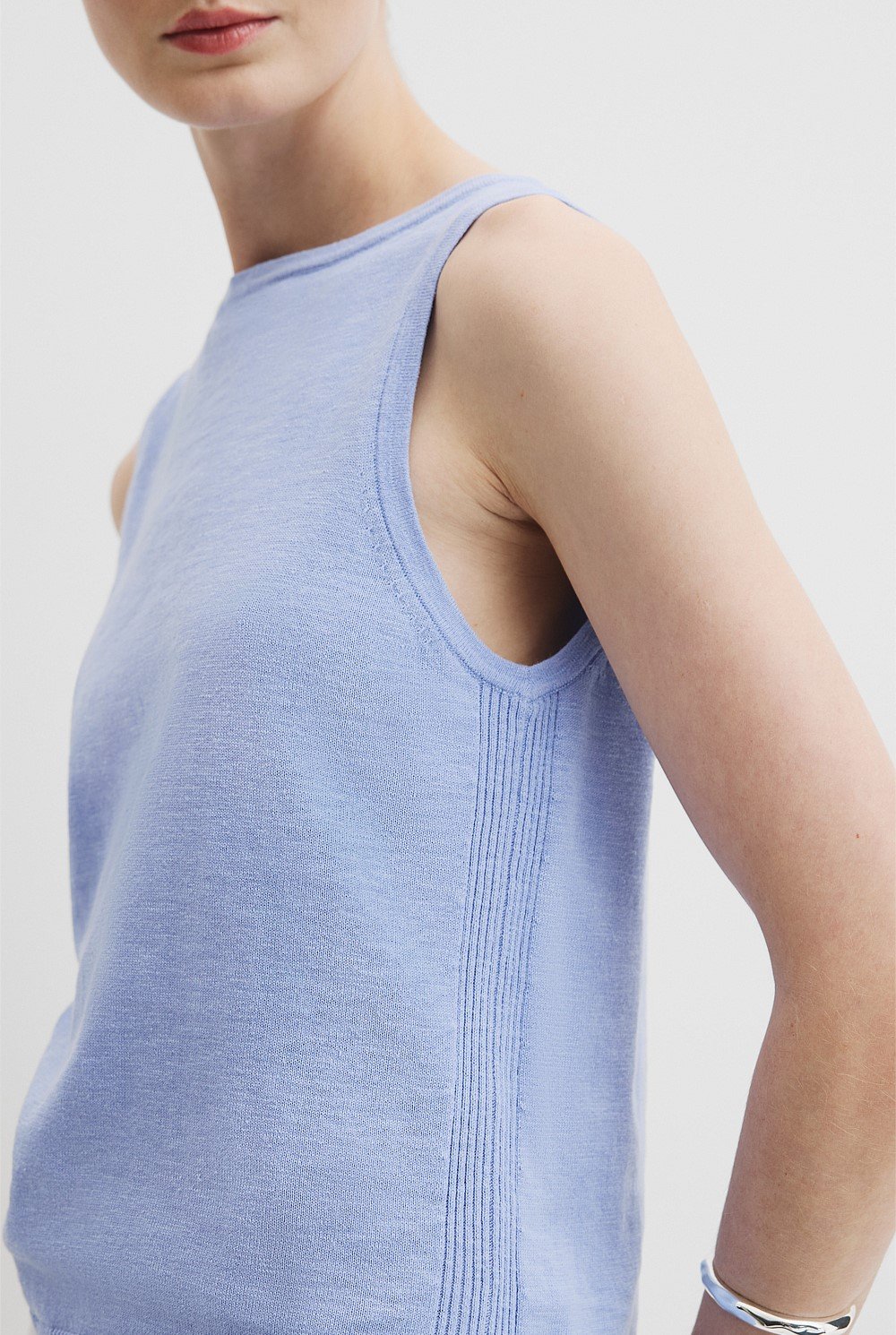 Organically Grown Cotton Linen Tank