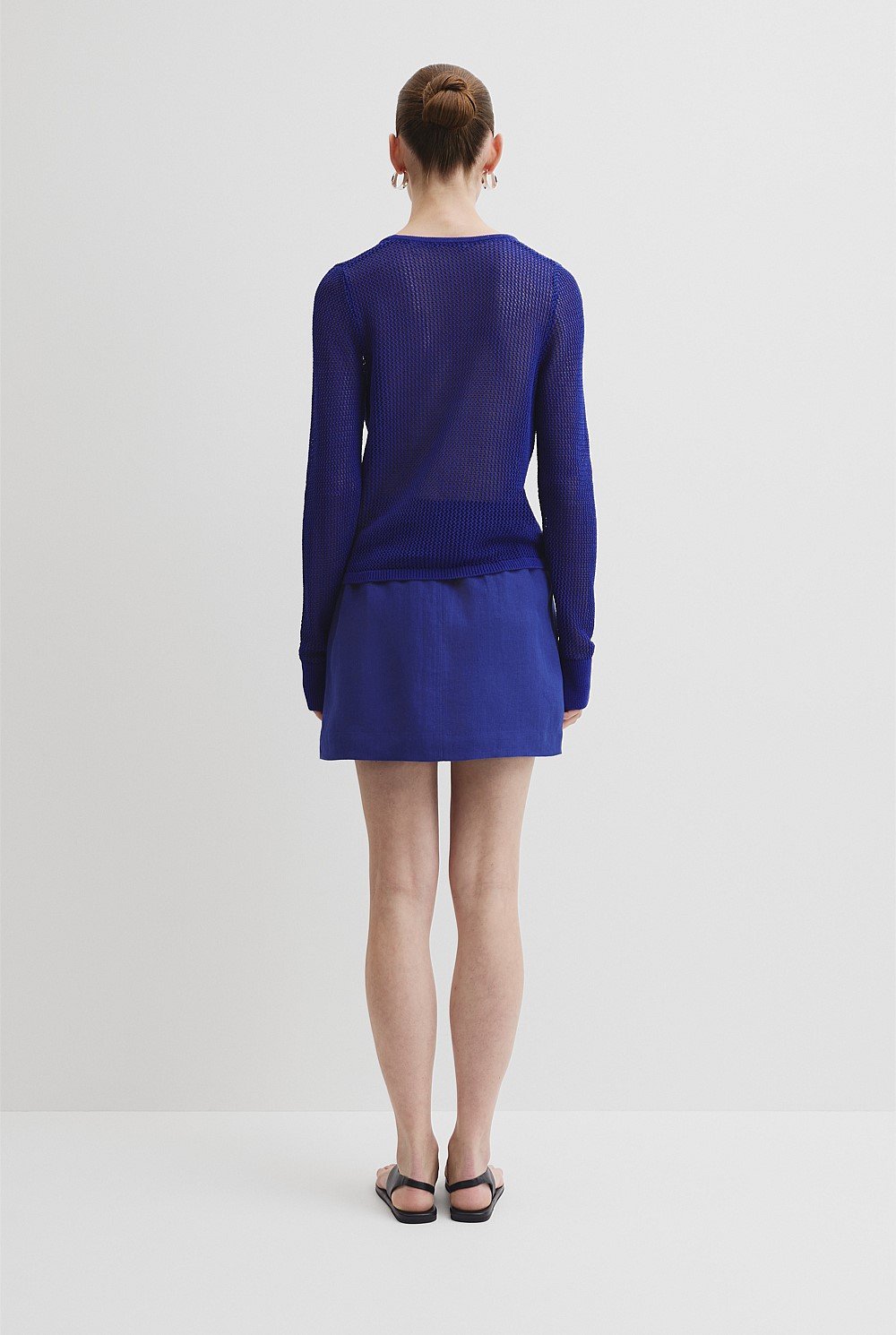 Micro Crochet Knit Cardigan