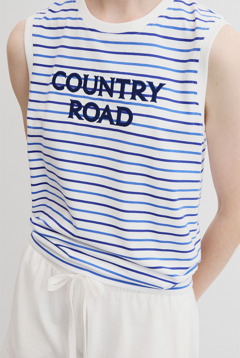 Australian Cotton Stripe CR Tank