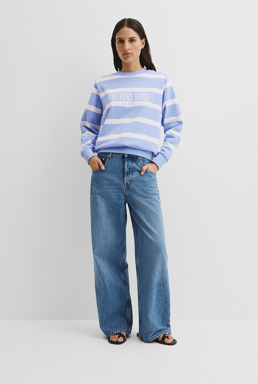 Australian Cotton Stripe Heritage Sweat