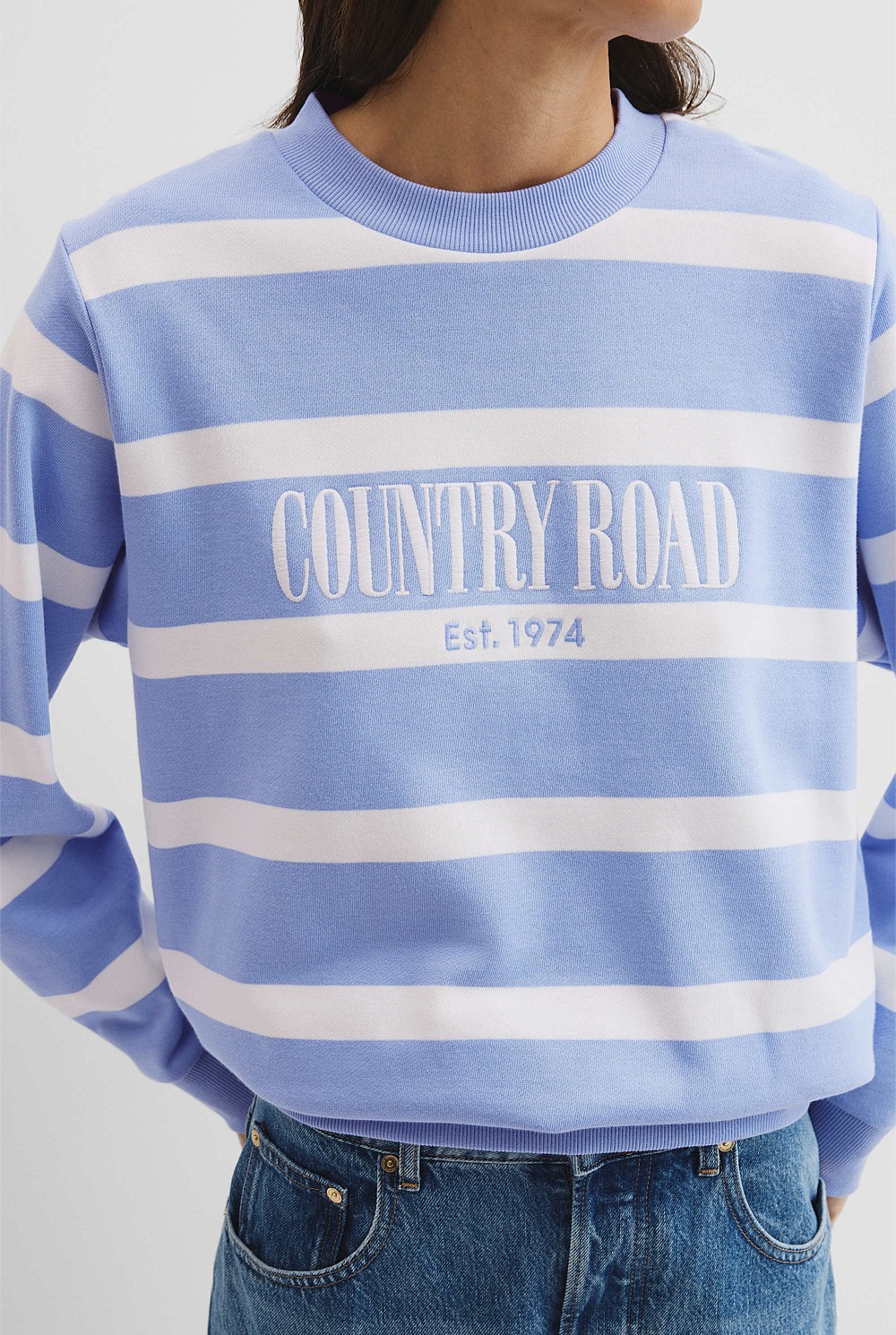 Australian Cotton Stripe Heritage Sweat