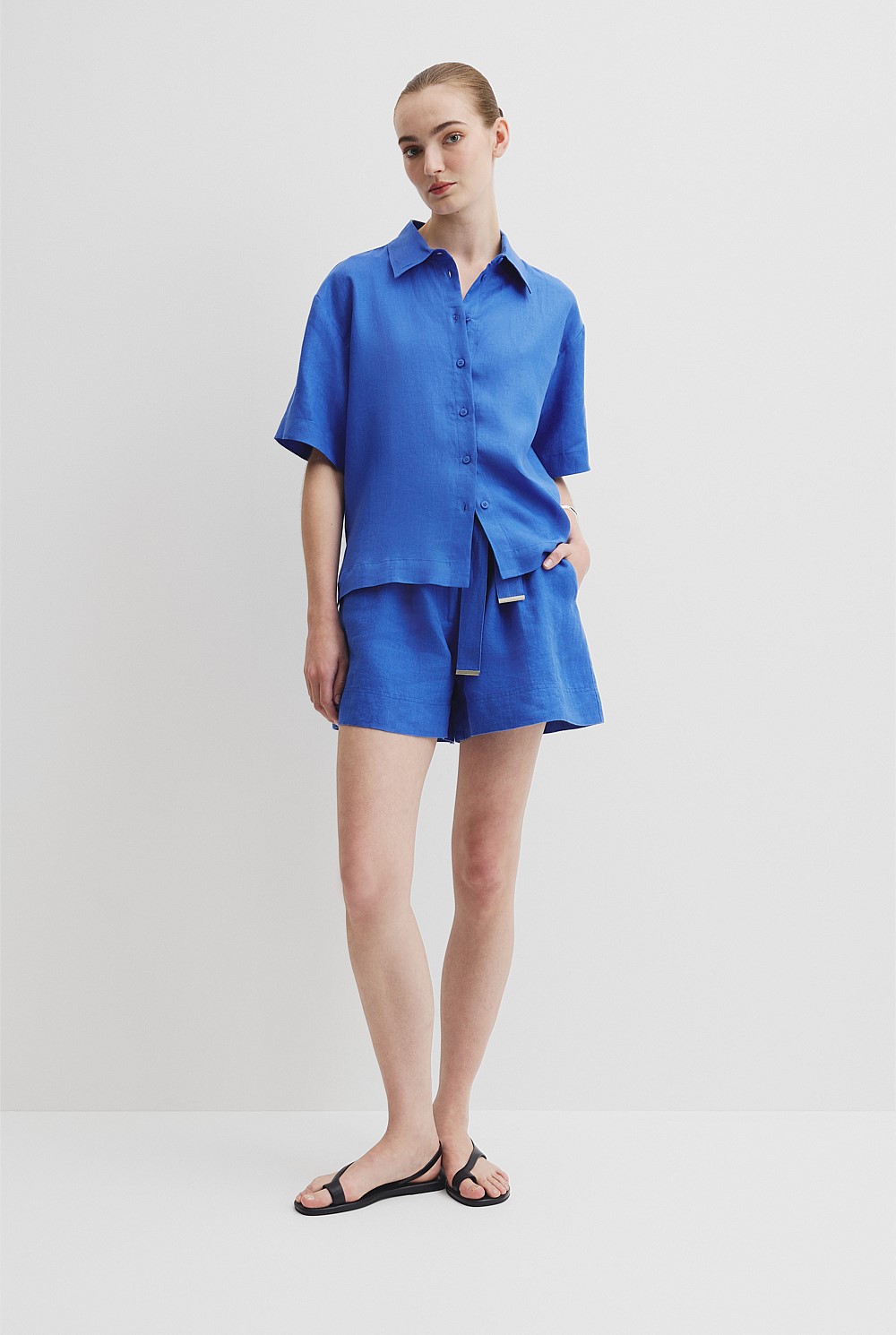 Organically Grown Linen Short Sleeve Shirt