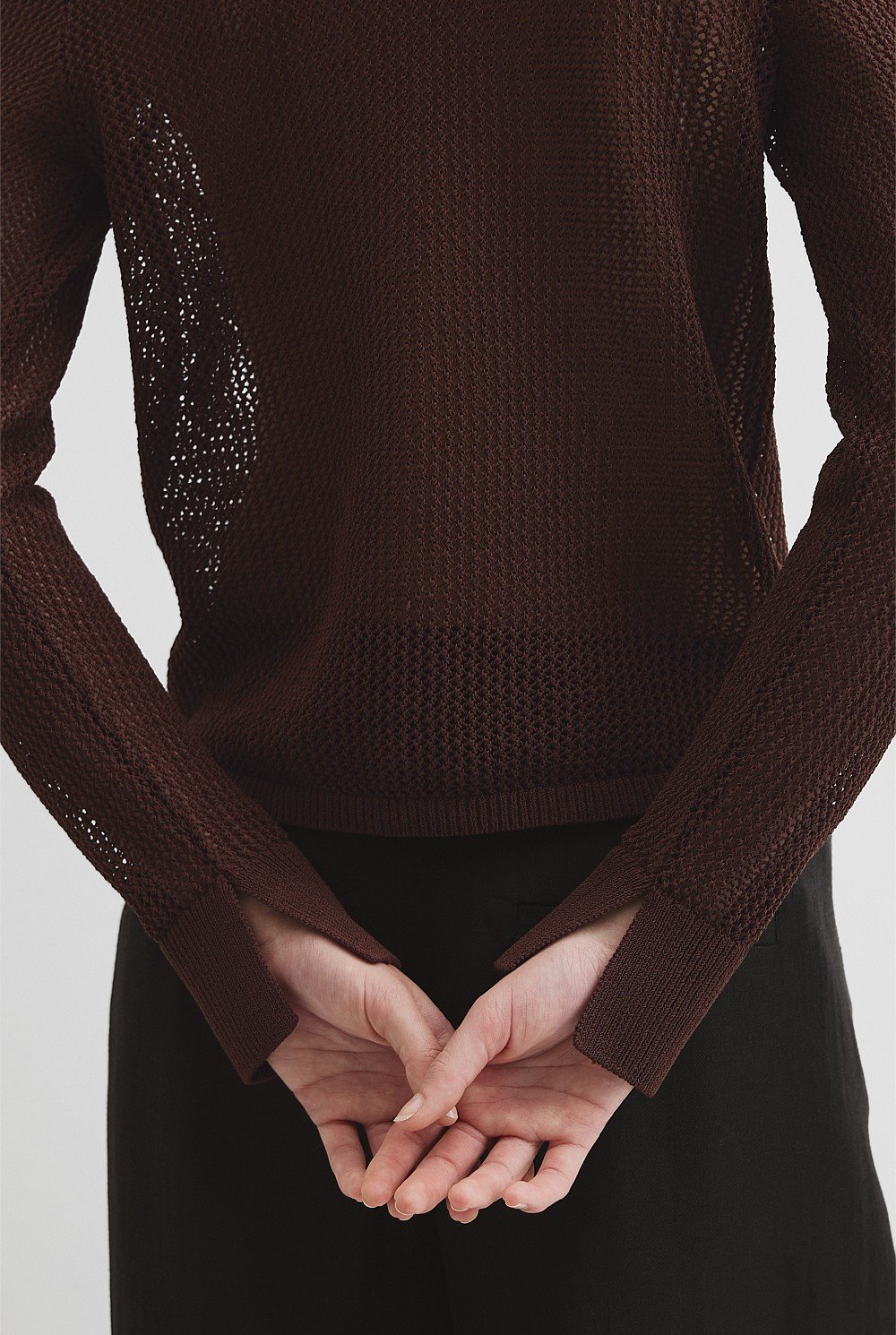 Micro Crochet Knit Cardigan