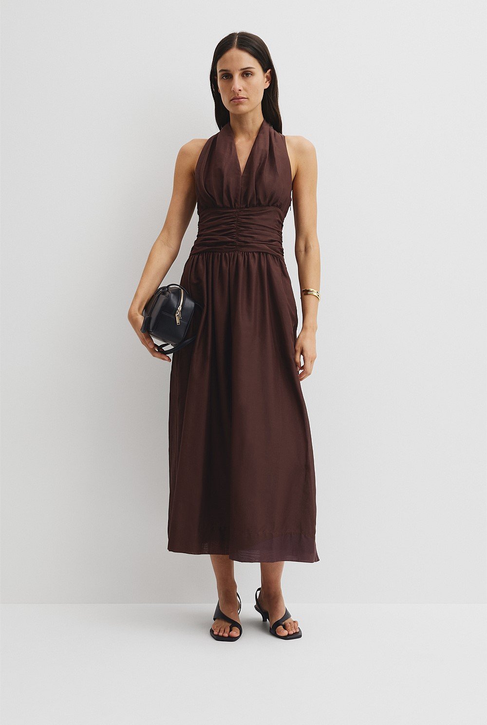 Gathered Halter Dress