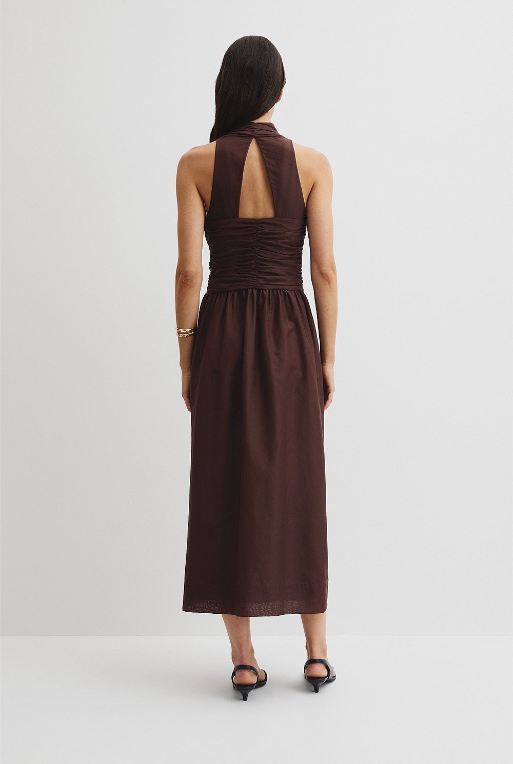 Gathered Halter Dress