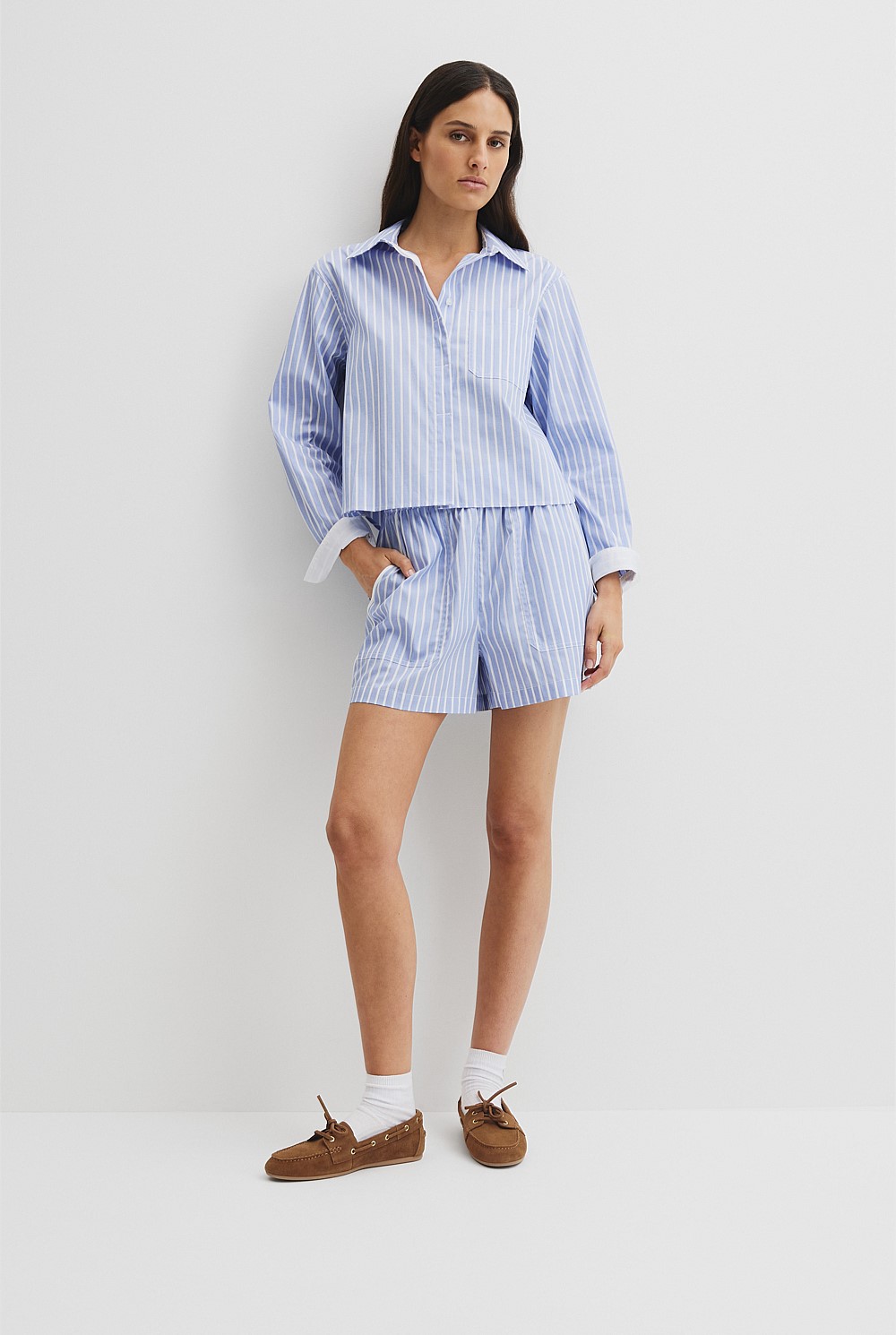 Crop Stripe Shirt
