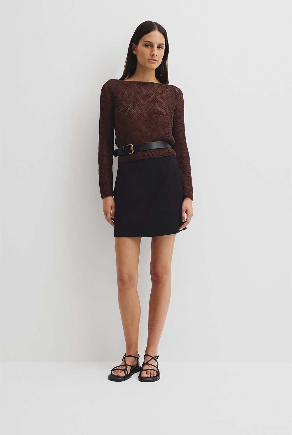 Asymmetrical Cord Lace Knit