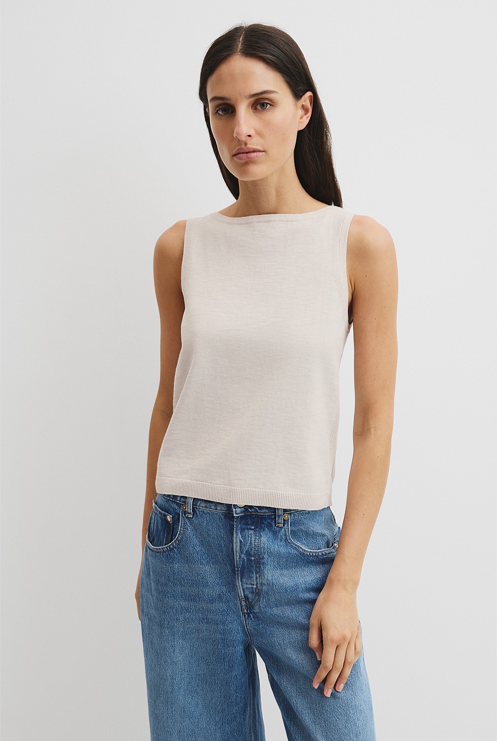 Organically Grown Cotton Linen Tank