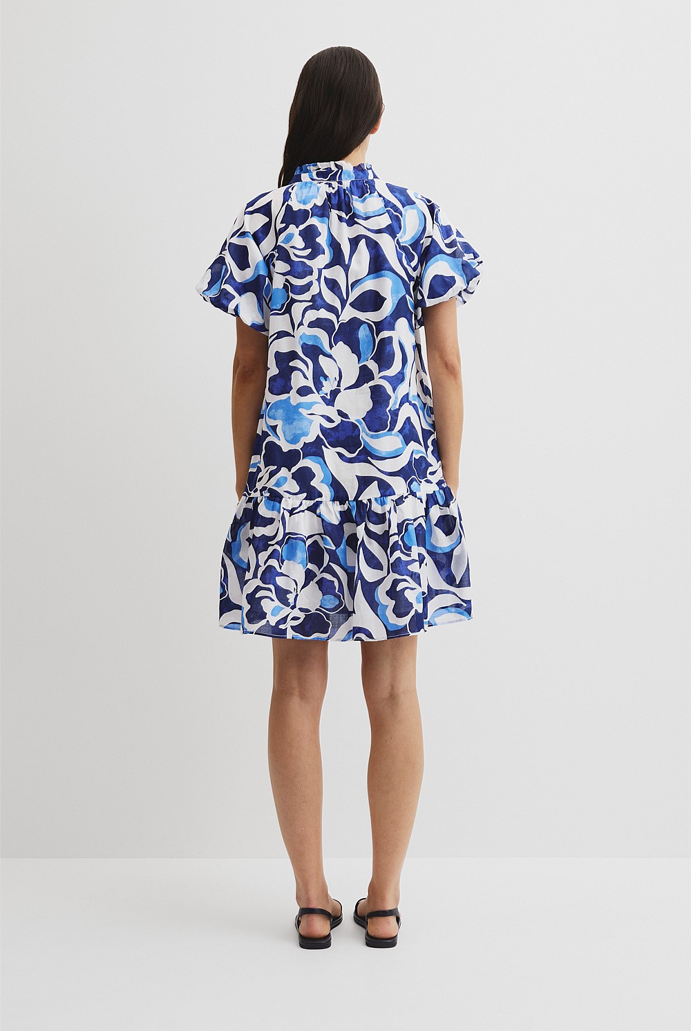 Print Tiered Mini Dress