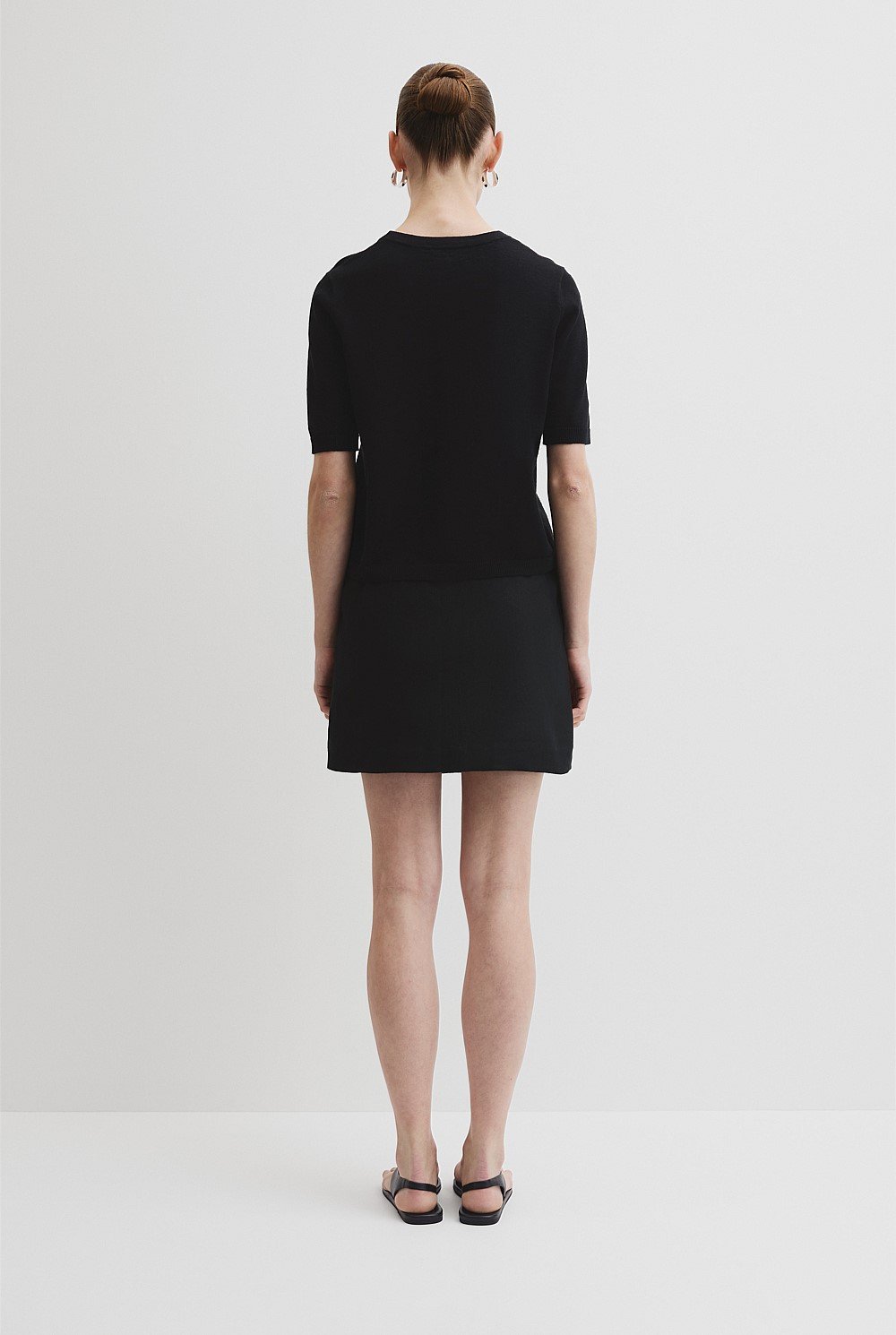 Organically Grown Cotton Linen Short Sleeve Knit T-Shirt