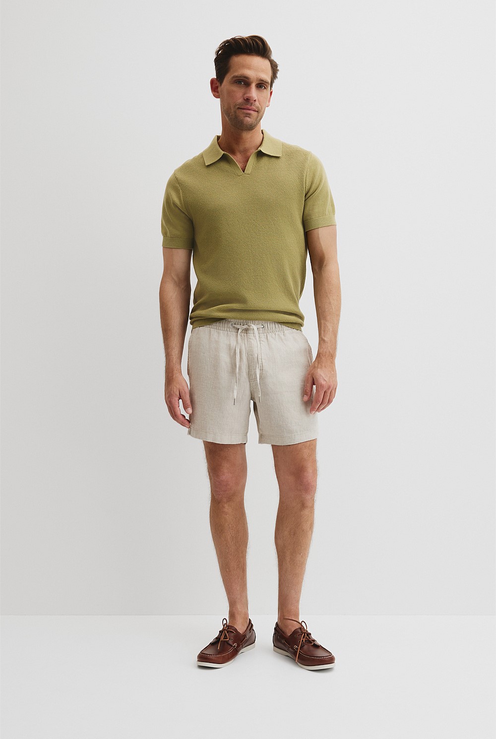 Australian Cotton Textured Knit Polo
