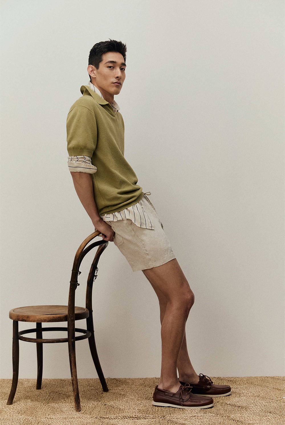 Australian Cotton Textured Knit Polo