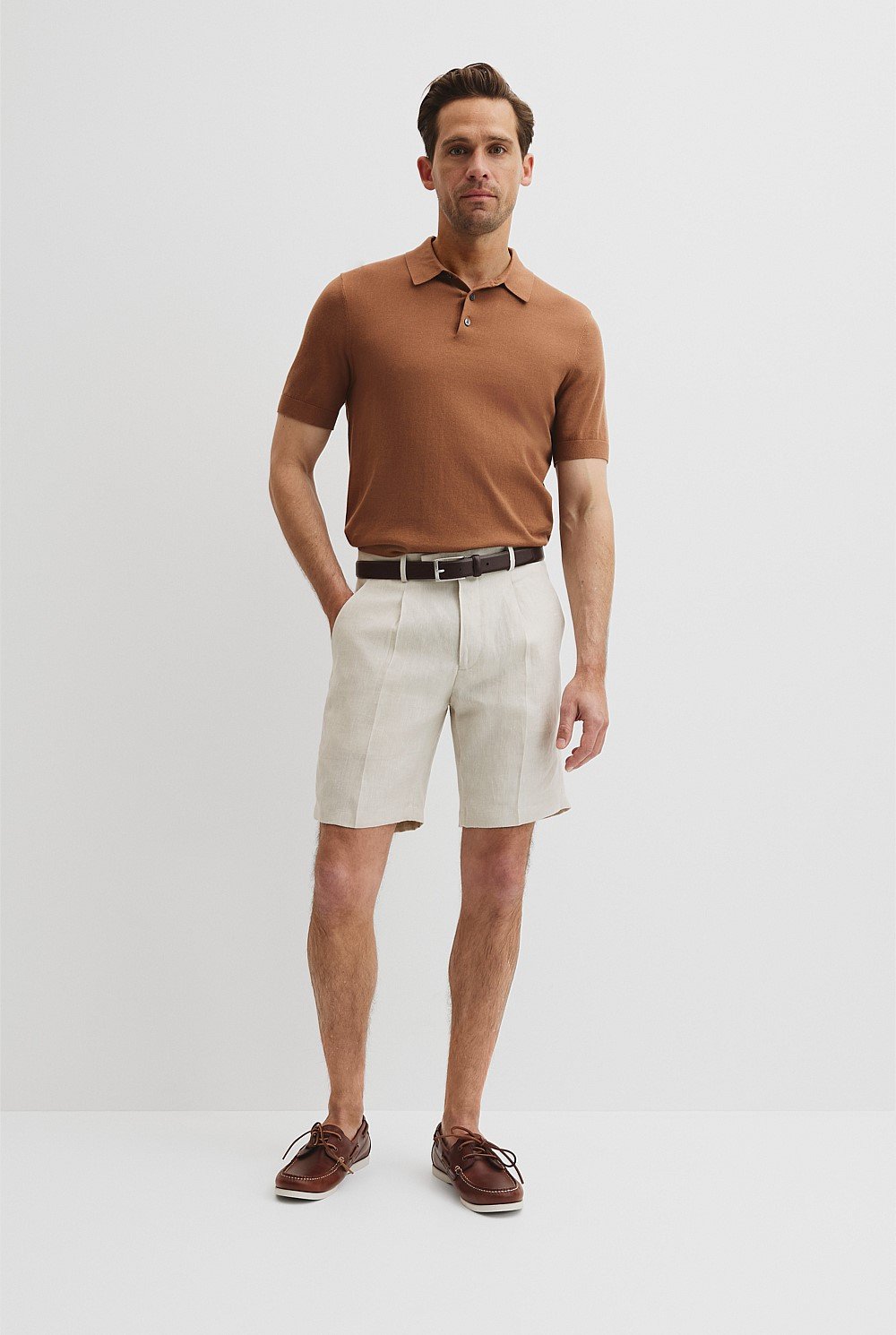 Australian Cotton Blend Silk Button Polo