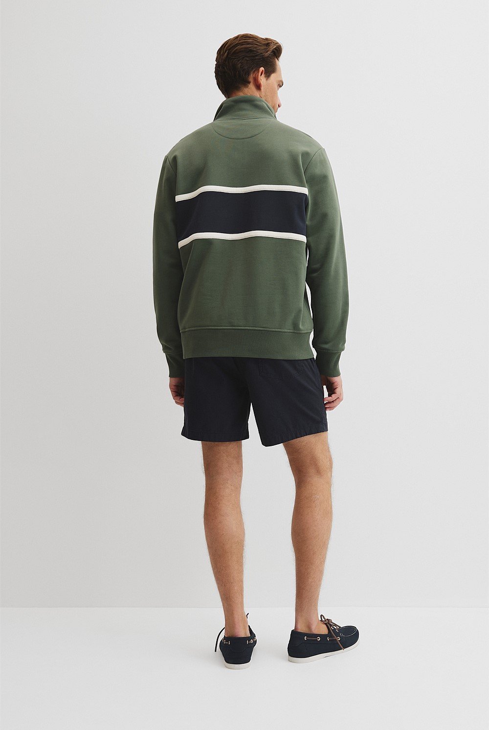 Australian Cotton Modern Logo Half Zip Sweat