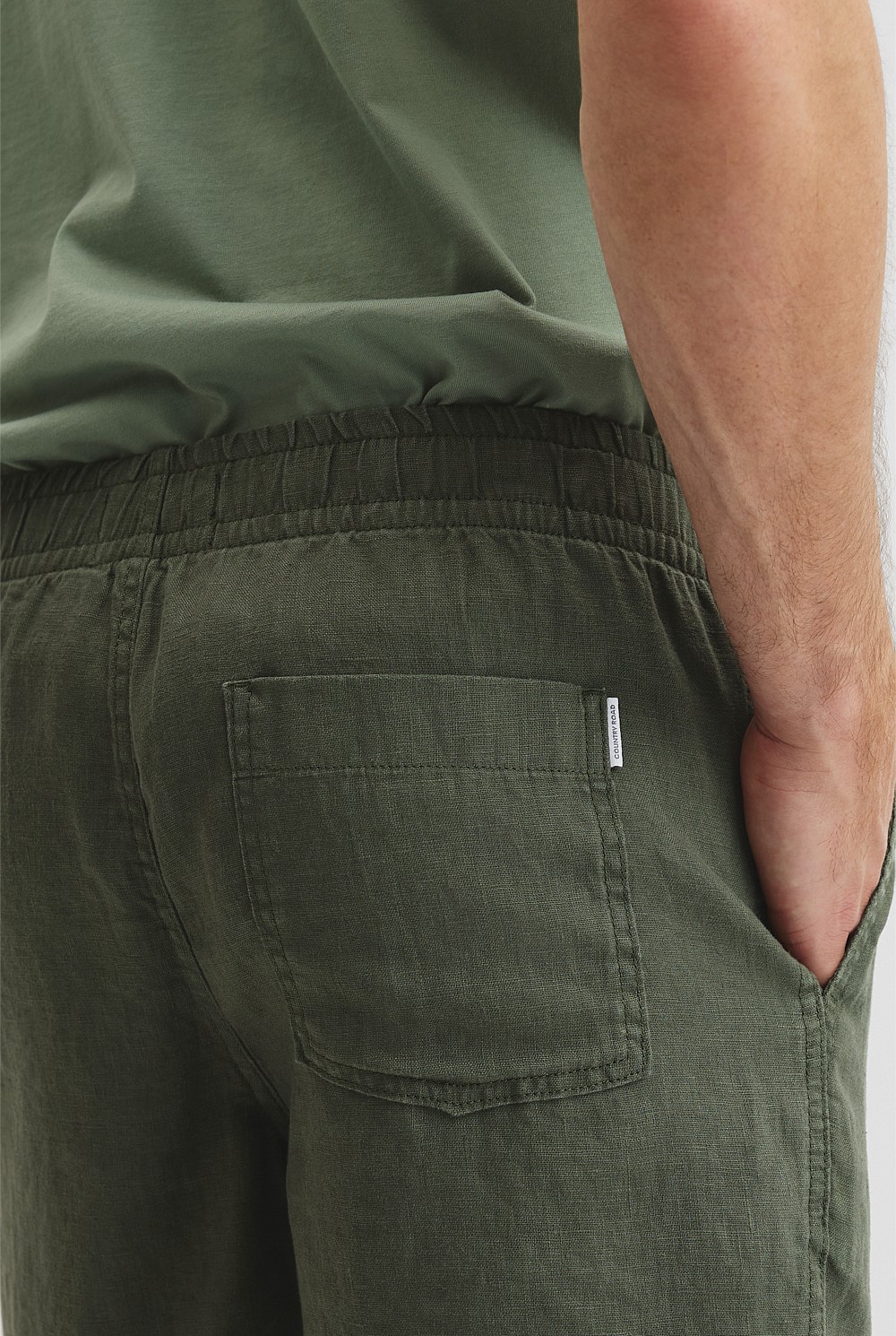 Organically Grown Linen Drawcord Short