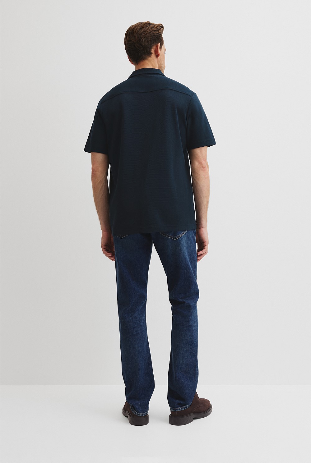 Australian Cotton Textured Short Sleeve Shirt