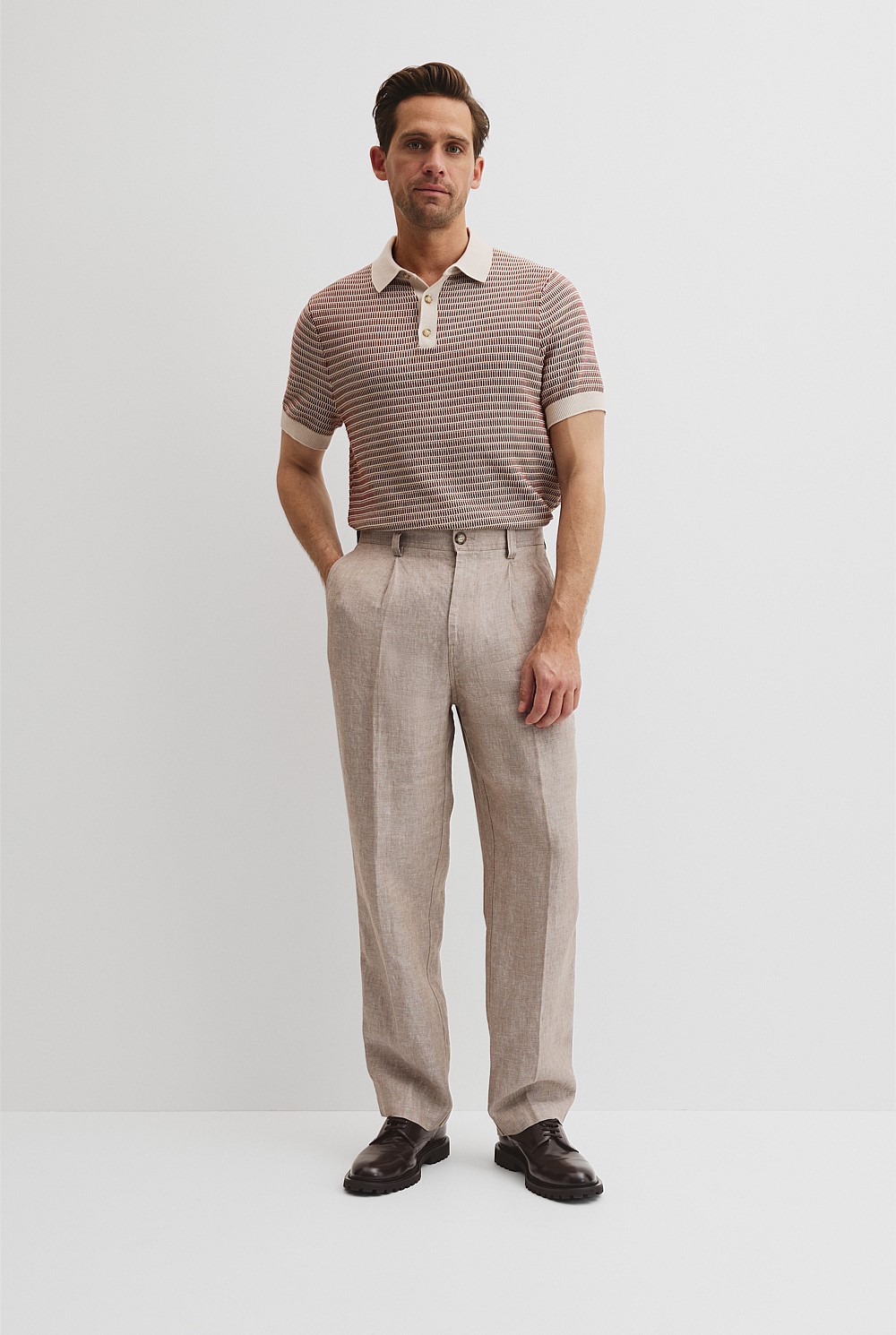 Australian Cotton Textured Knit Polo