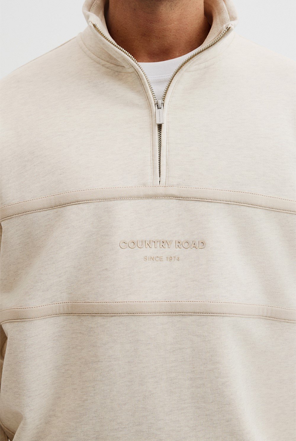 Australian Cotton Modern Logo Half Zip Sweat