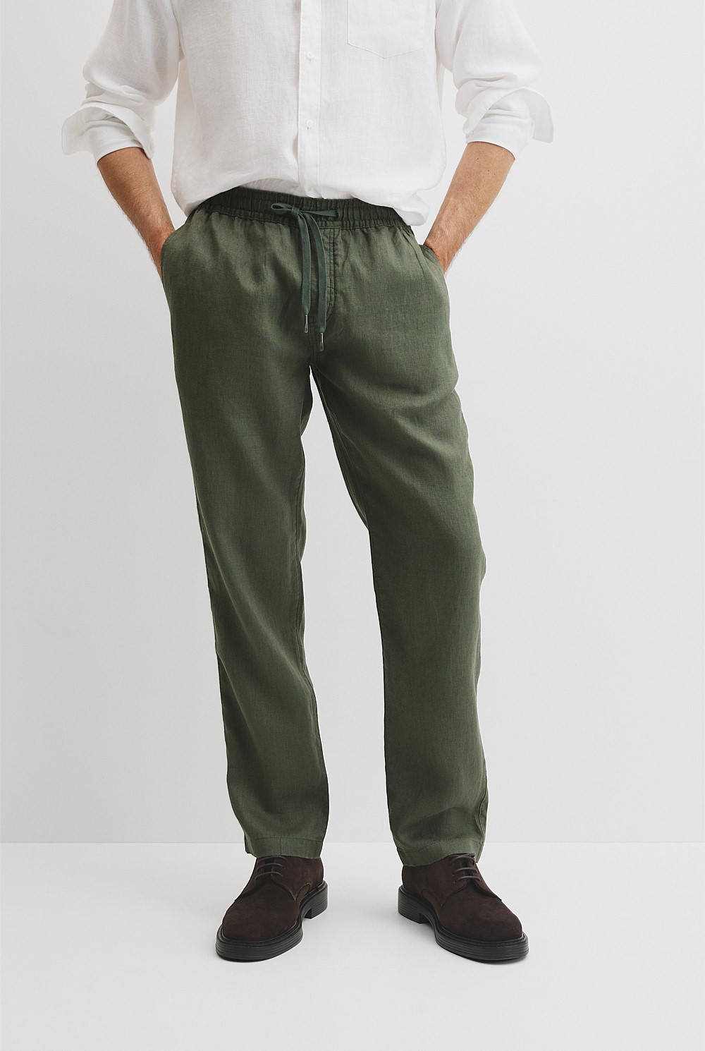 Organic Grown Linen Relaxed Drawcord Pant