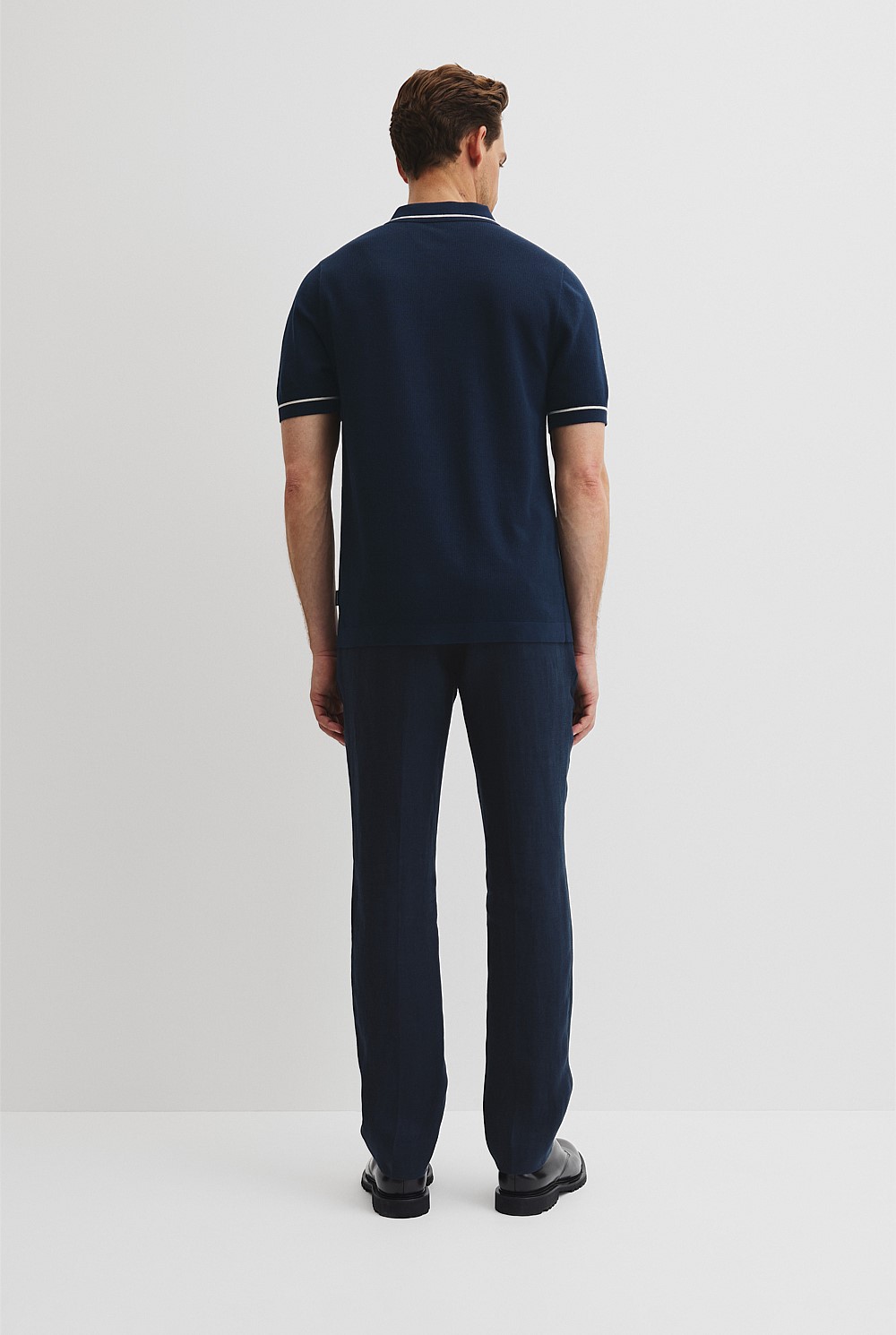 Australian Cotton Silk Tipped Knit Polo