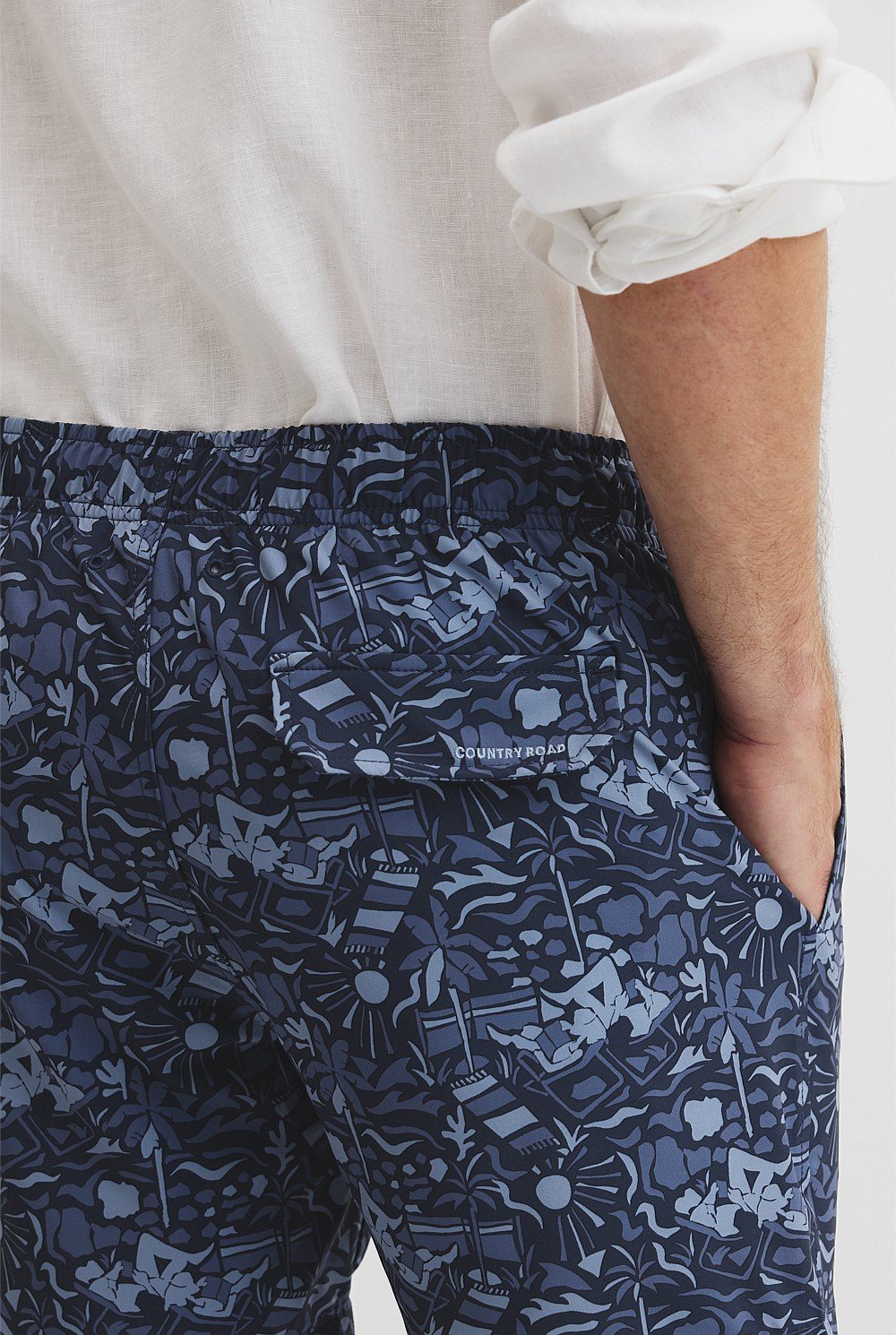 Recycled Polyester Beach Print Swim Short