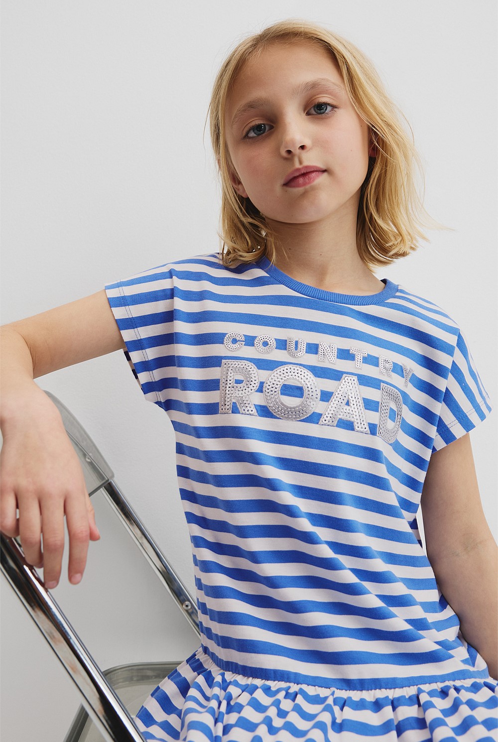 Drop Waist Logo T-Shirt Dress