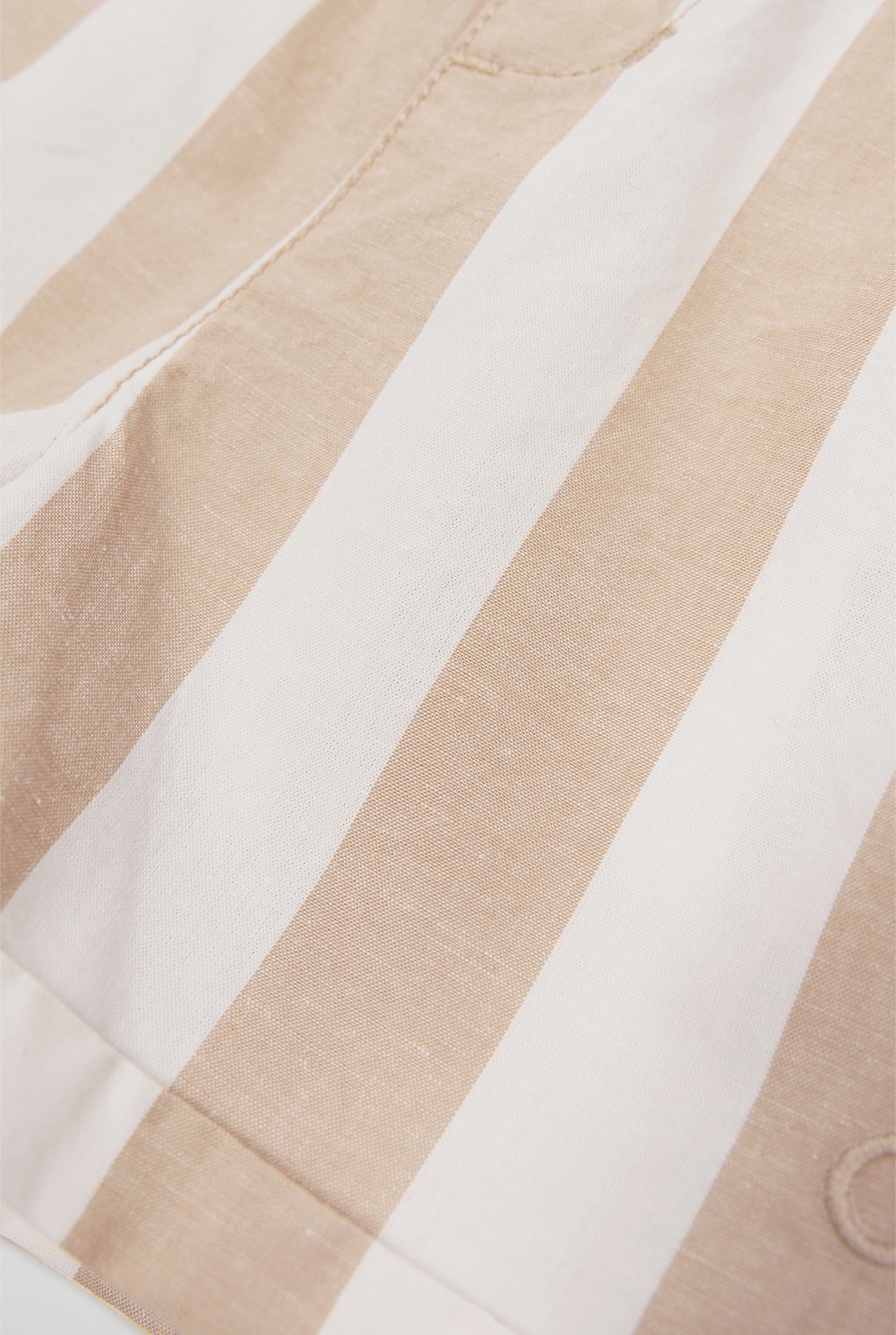 Organically Grown Cotton Blend Stripe Pull-On Short