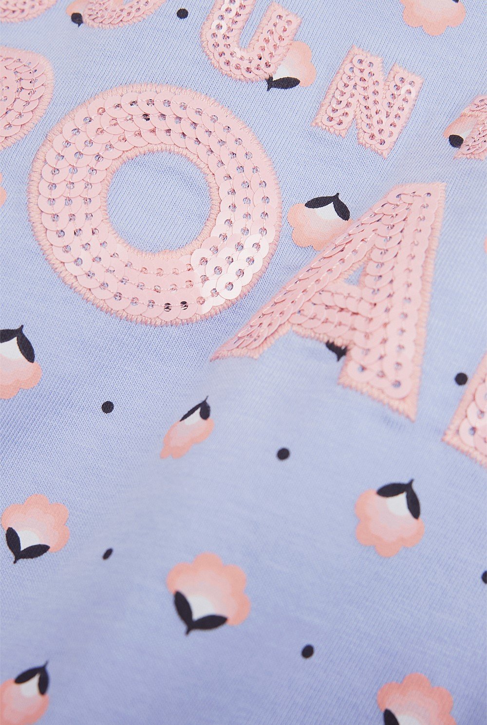 Organically Grown Cotton Sequin Logo T-Shirt