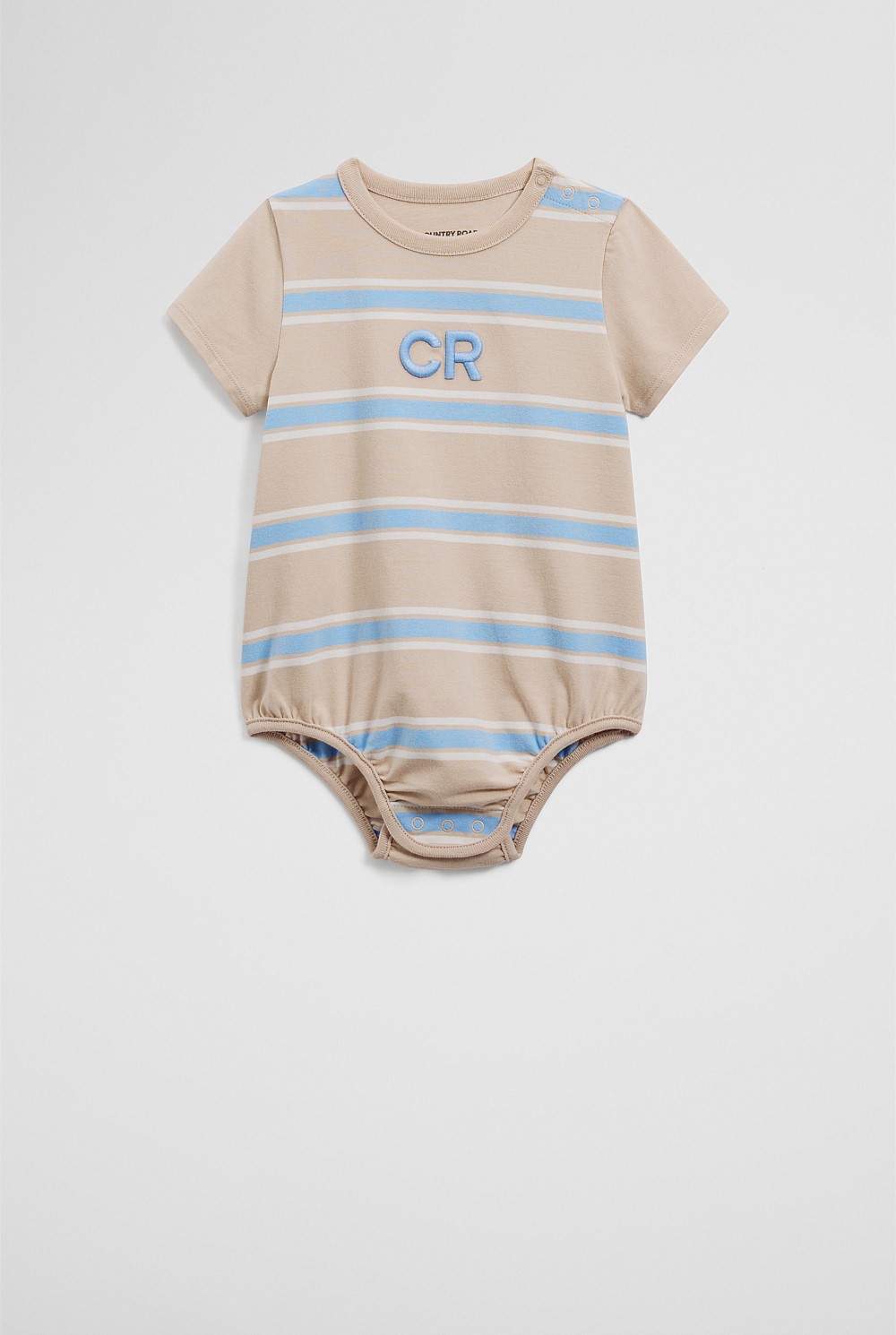Organically Grown Cotton Logo Stripe Bodysuit