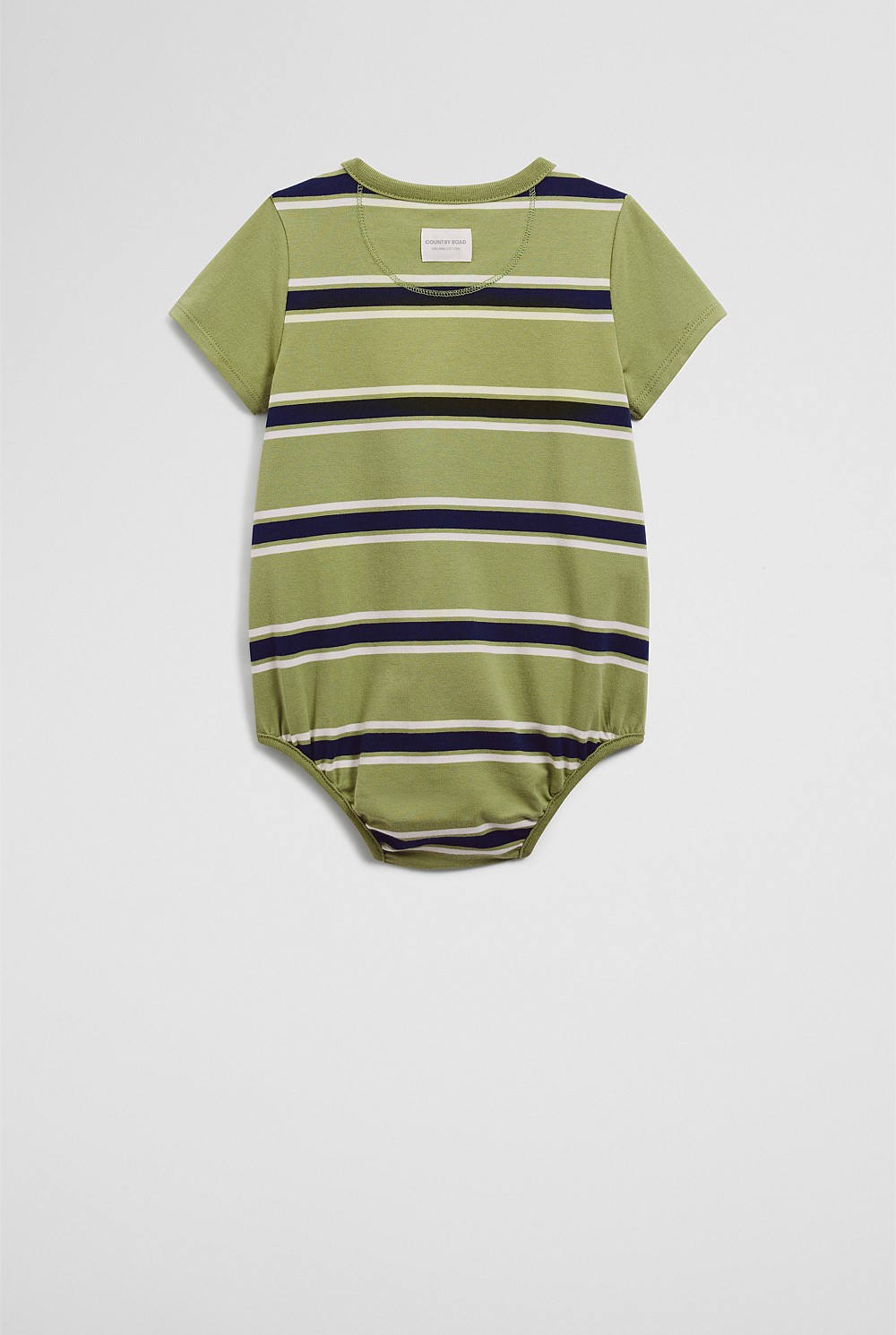 Organically Grown Cotton Logo Stripe Bodysuit