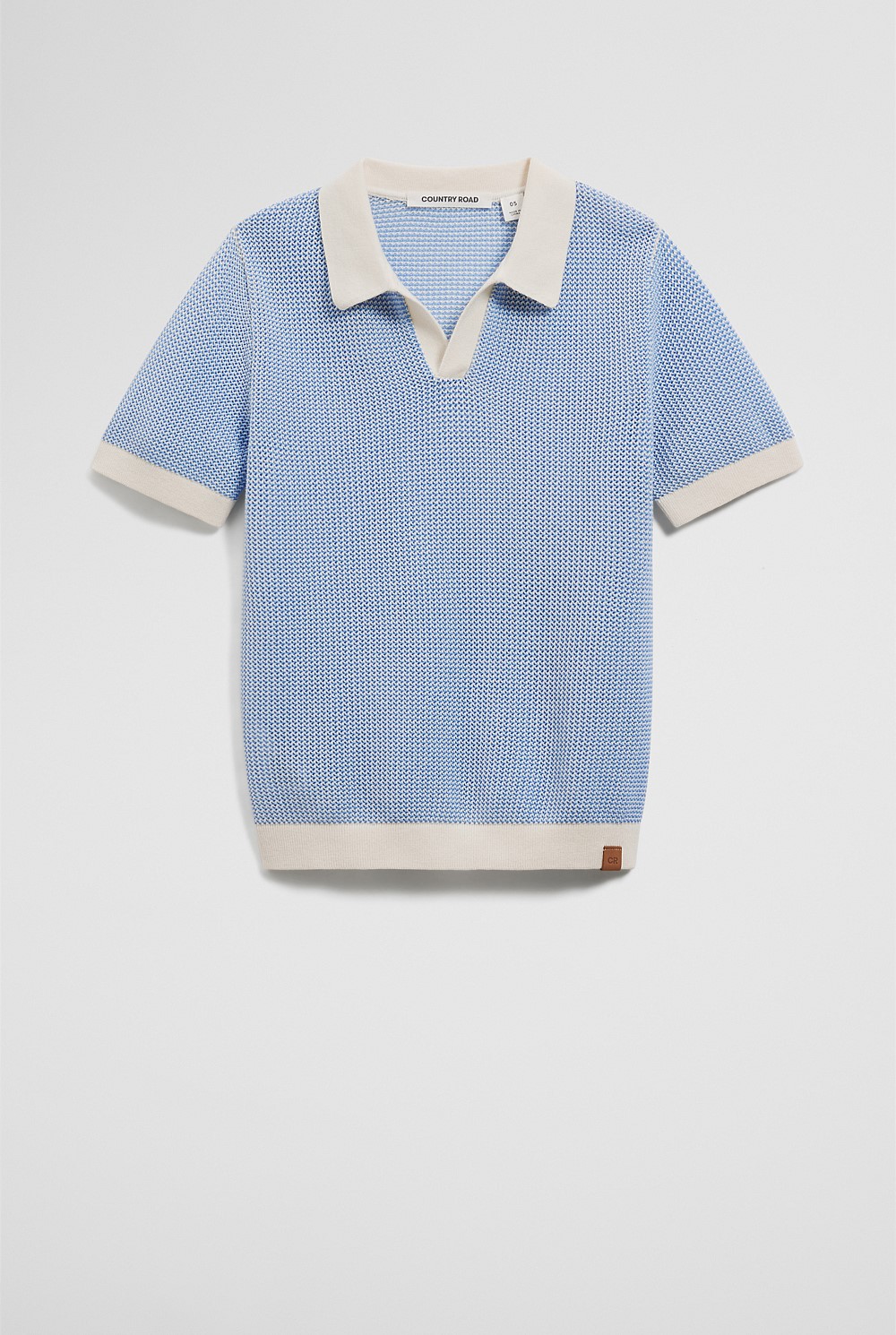 Open Neck Knit Polo