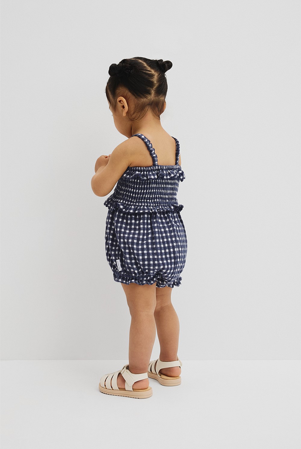 Gingham Frill Romper