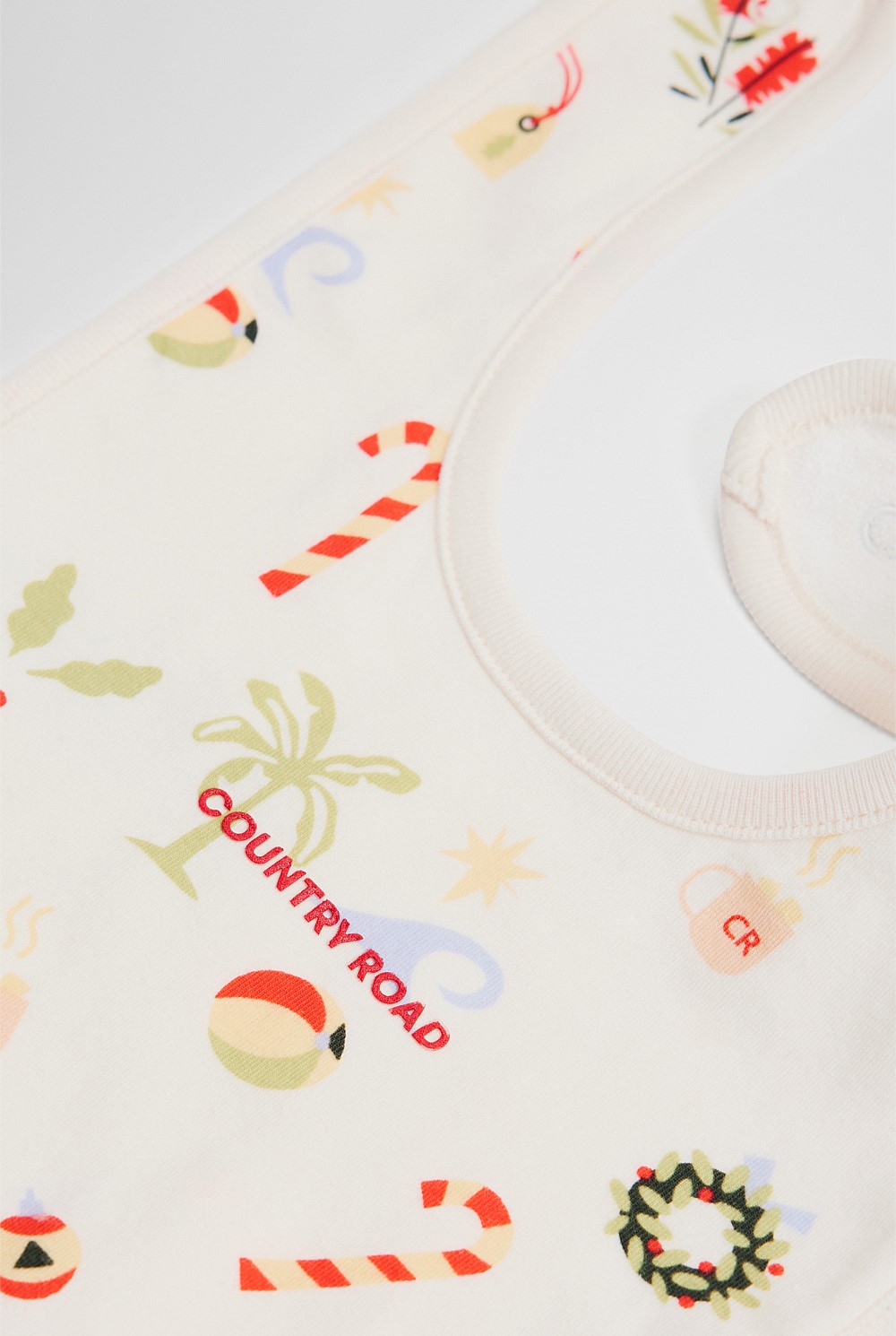 Organically Grown Cotton Festive Print Bib