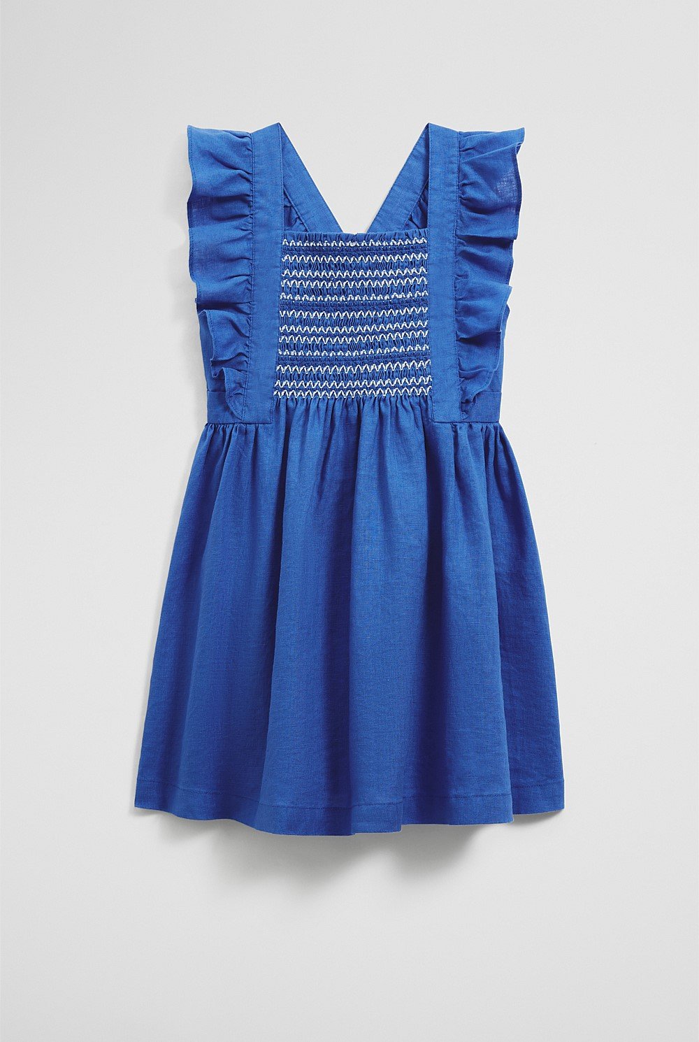 Smock Front Apron Dress