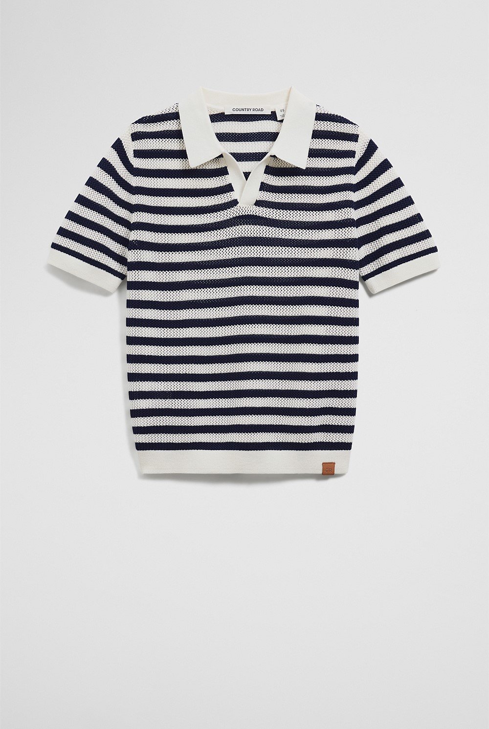 Open Neck Knit Polo