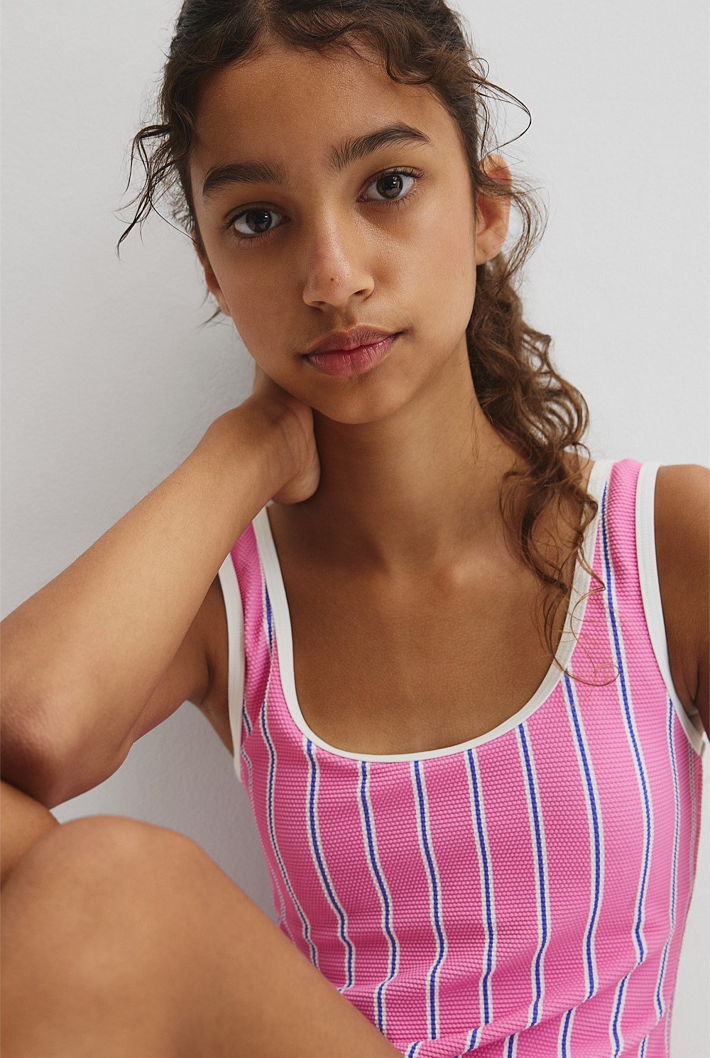 Teen Vertical Stripe Swimsuit