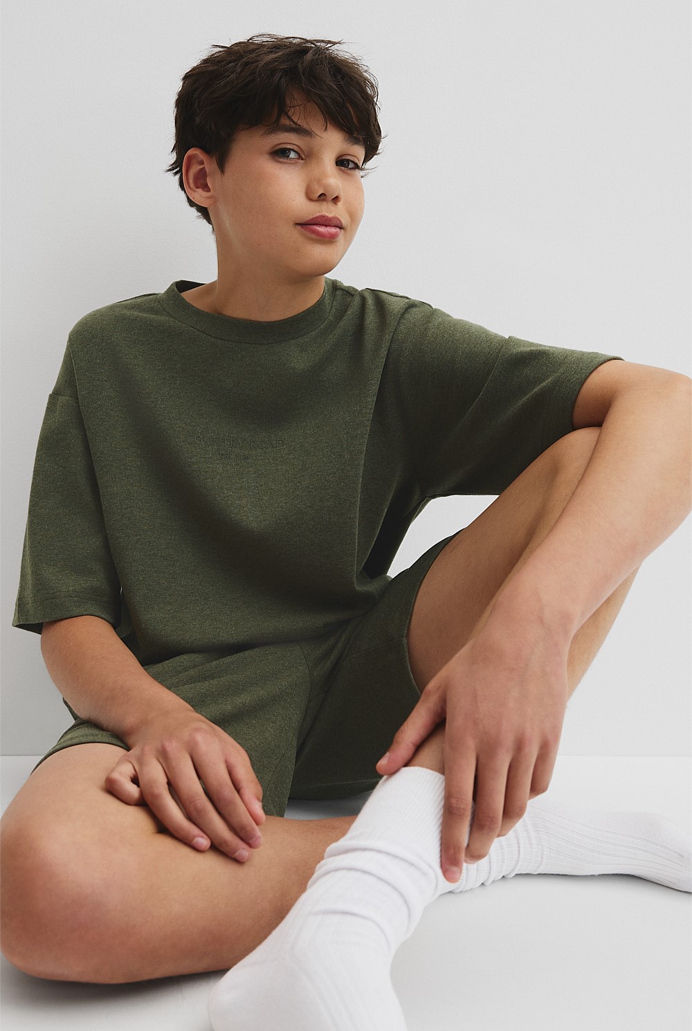 Teen Organically Grown Cotton Blend Relaxed Logo Pyjama Set