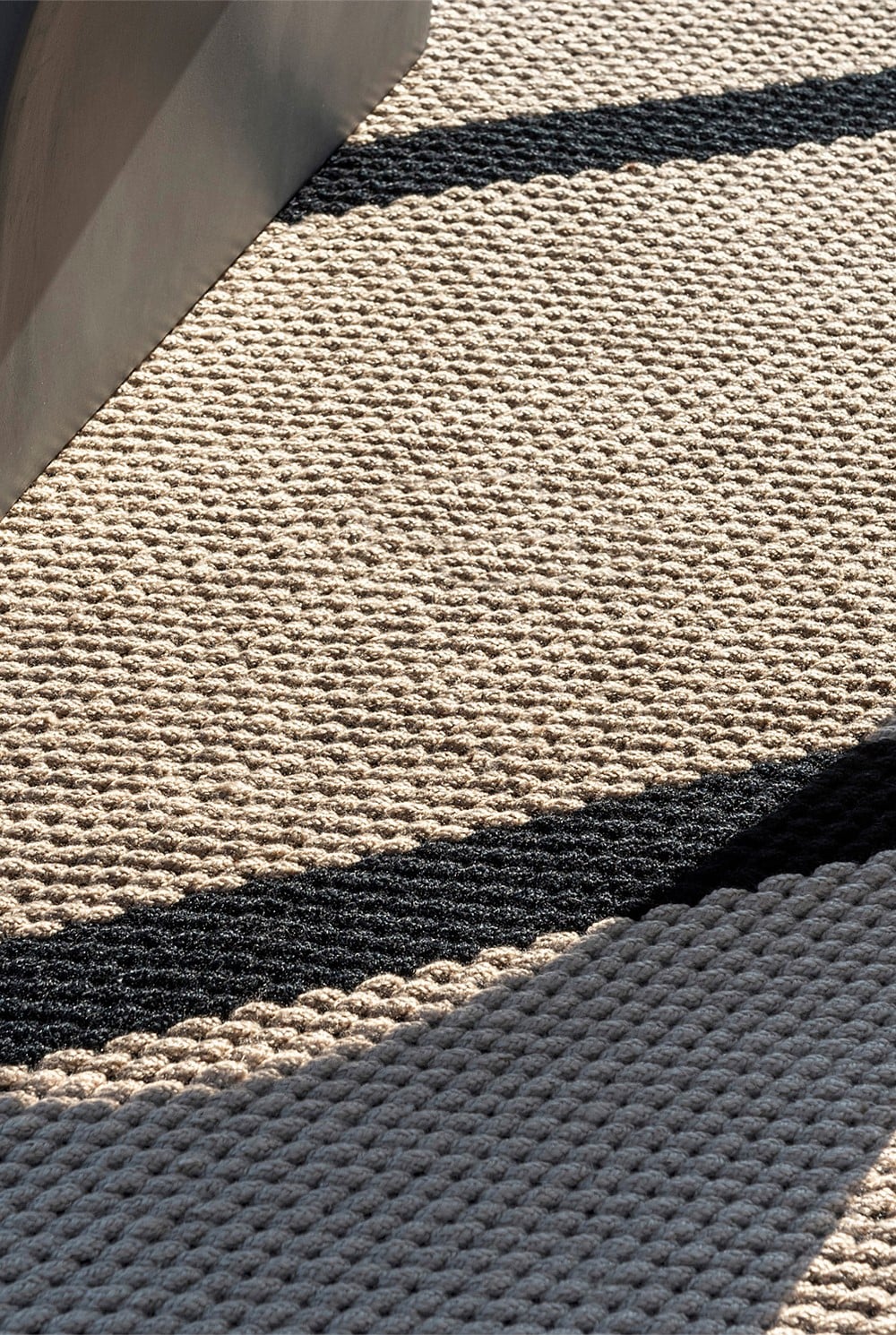 Deck Charcoal Black Outdoor Rug 200x140cm