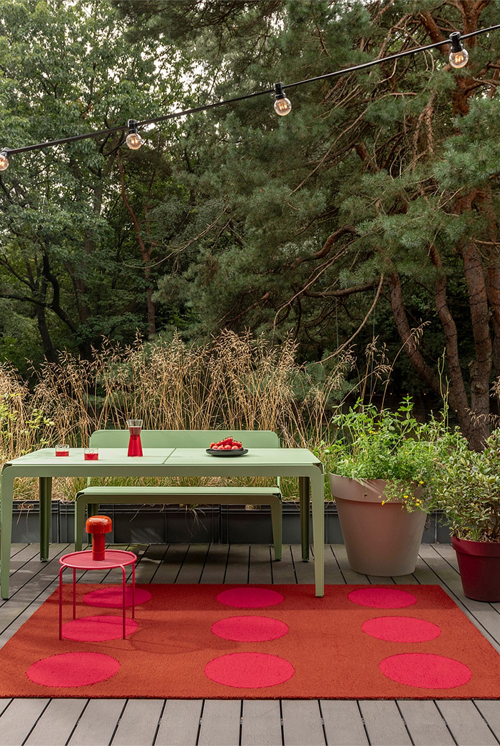 Habitat Festival Dots Red Outdoor Rug 230x160cm