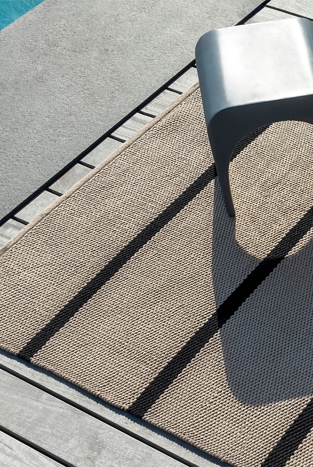 Deck Charcoal Black Outdoor Rug 350x250cm