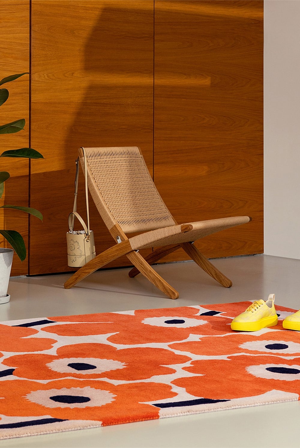 Unikko Orange Red Rug 280x200cm