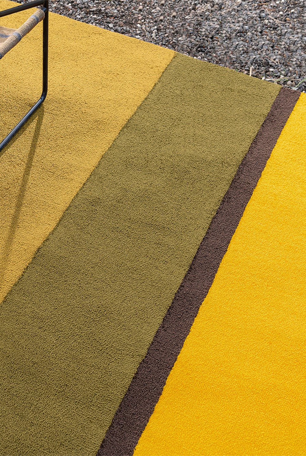 Habitat Festival Stripe Yellow Outdoor Rug 280x200cm