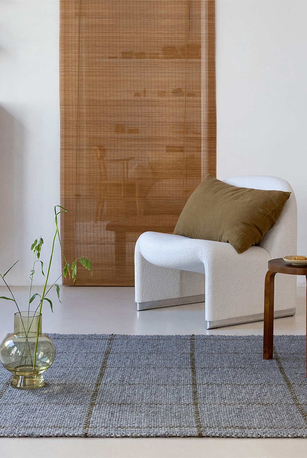 Craft Matter Check Slate Rug 230x160cm