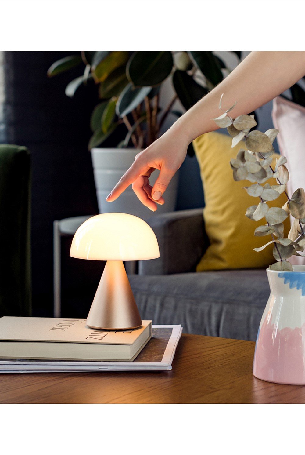 Mina L Large Portable Led Lamp - Gold