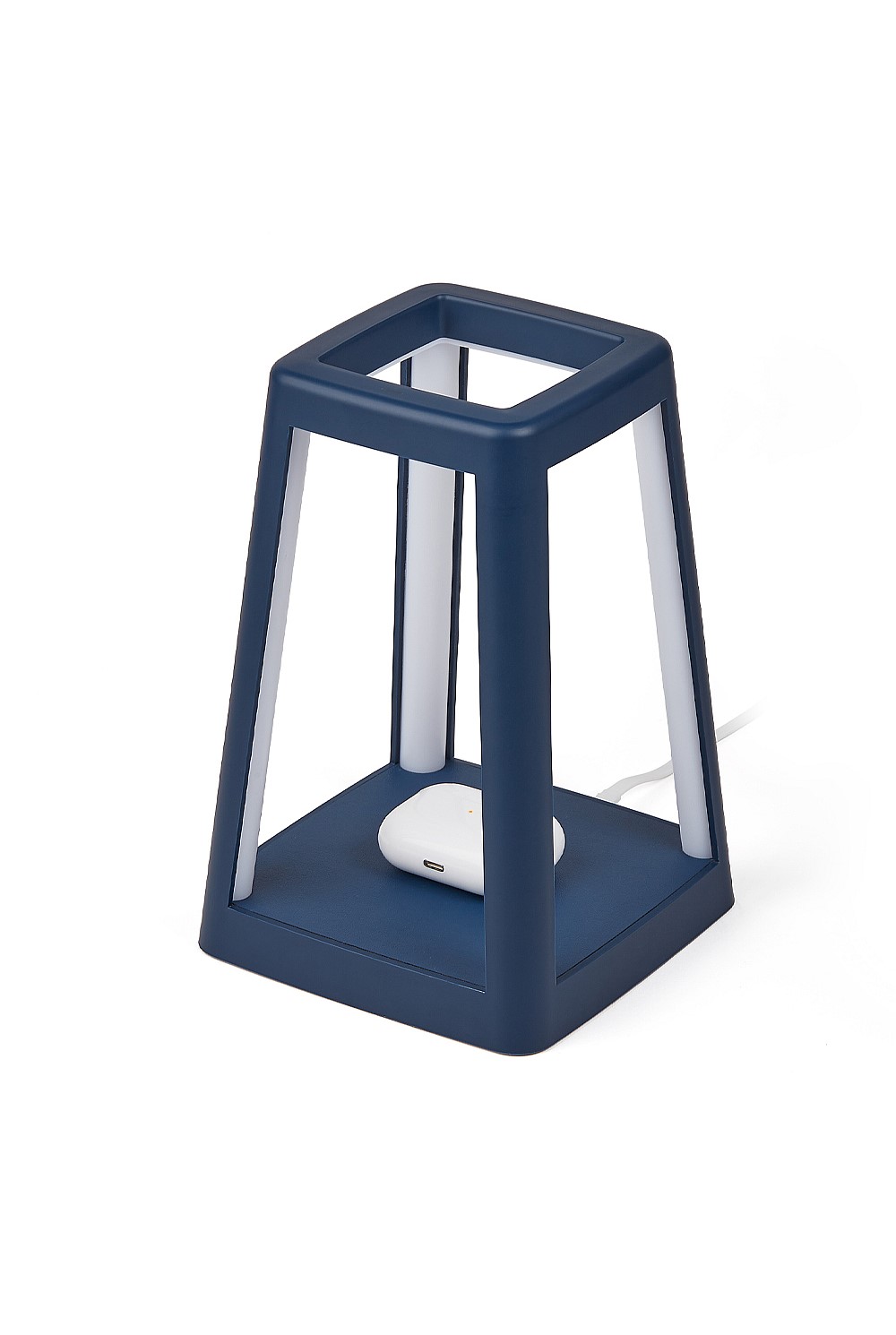 Lantern Portable Lamp With Built-in Wireless Charger - Blue