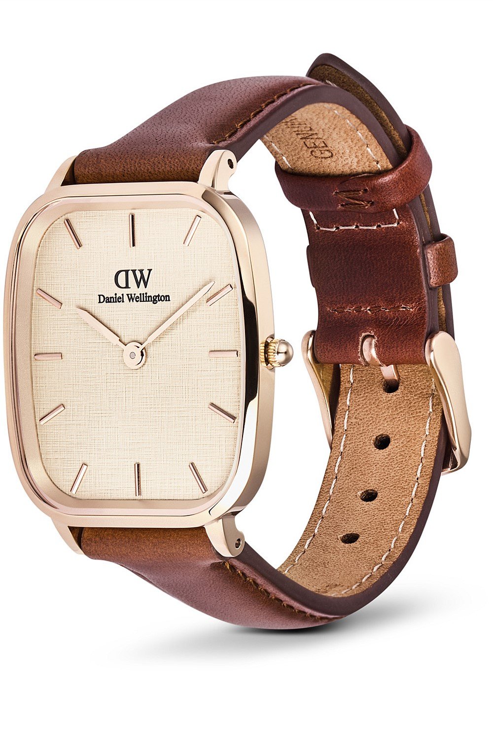 Marlon St Mawes Linen Rose Gold Watch