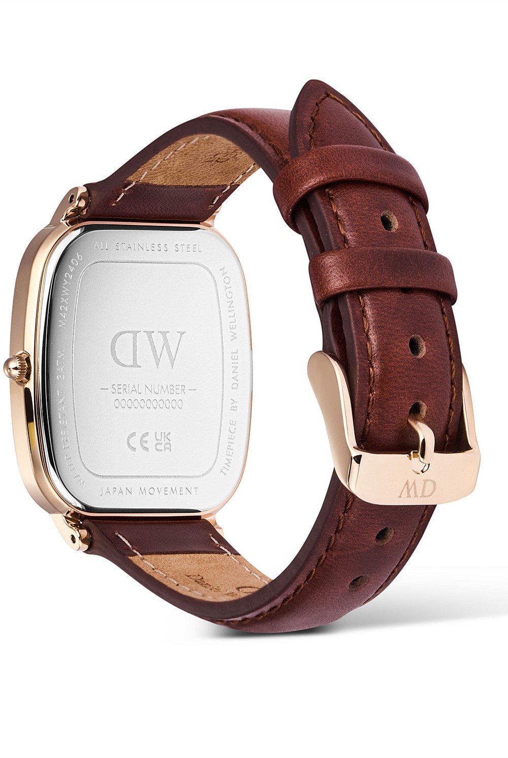 Marlon St Mawes Linen Rose Gold Watch