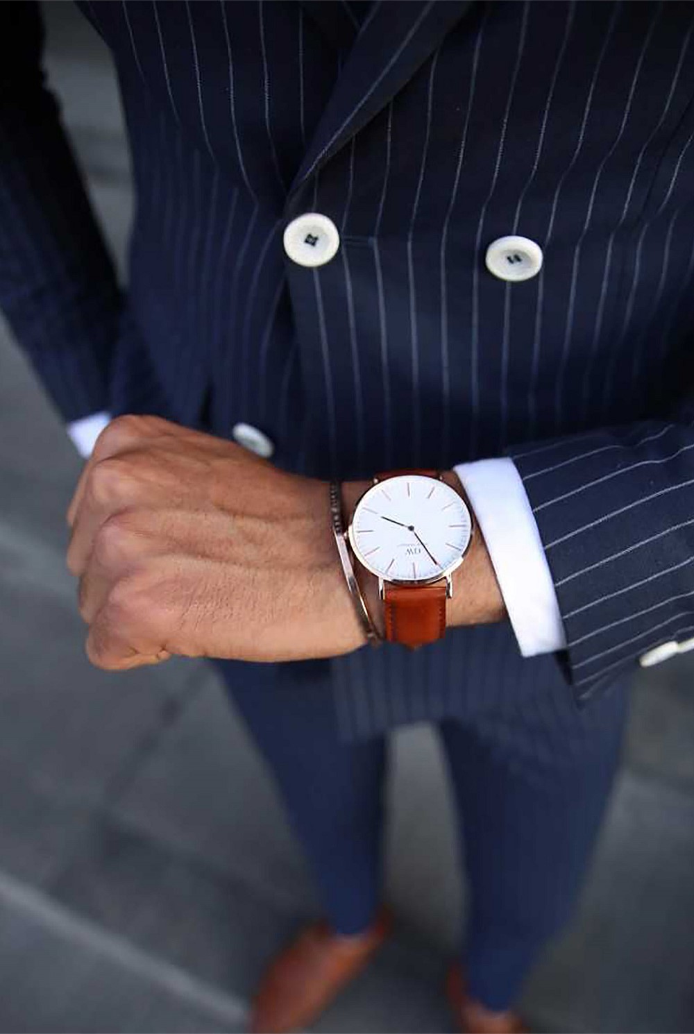 Classic 40 St Mawes Silver & White Watch